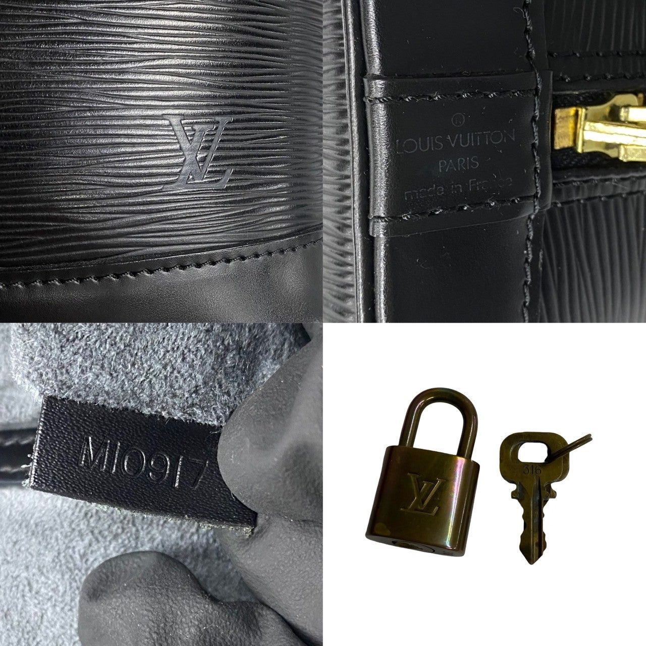 Louis Vuitton Louis Vuitton Handbag Black Leather Size ONE SIZE - 3 Thumbnail