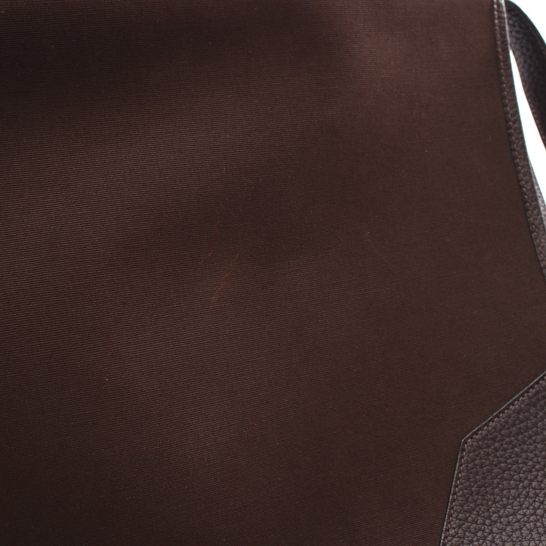 Hermes Hermes Victoria Messenger Shoulder Bag Toile Officier Leather Dark Brown Silver Hardware □B Stamp (Manufactured Around 1998) Size ONE SIZE - 8 Thumbnail