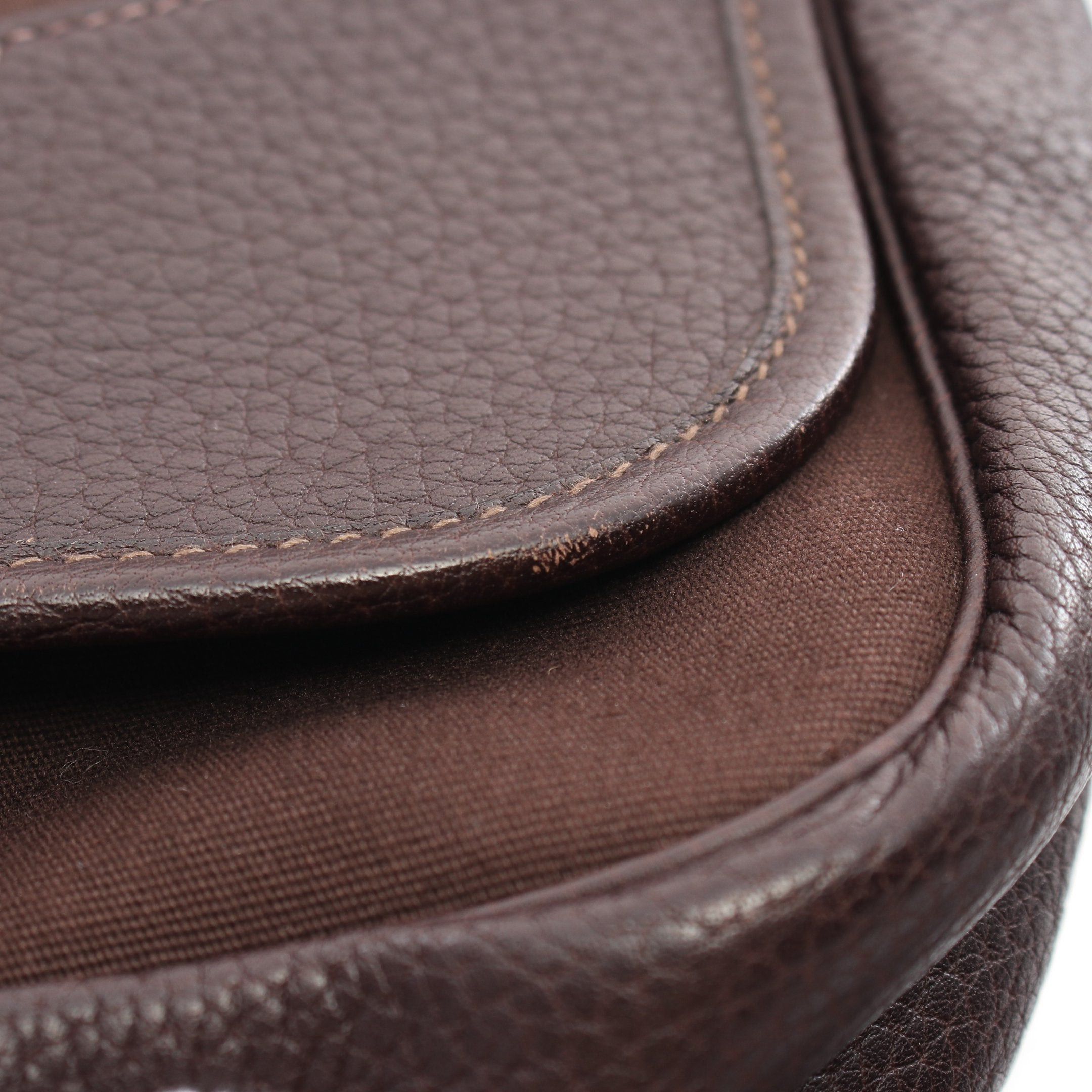 Hermes Hermes Victoria Messenger Shoulder Bag Toile Officier Leather Dark Brown Silver Hardware □B Stamp (Manufactured Around 1998) Size ONE SIZE - 7 Thumbnail
