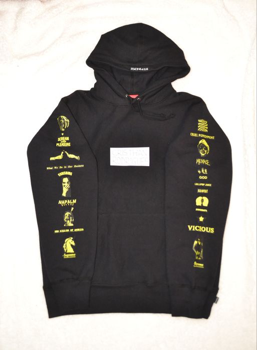 Menace hooded cheap sweatshirt supreme