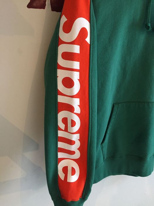 Supreme green best sale orange hoodie