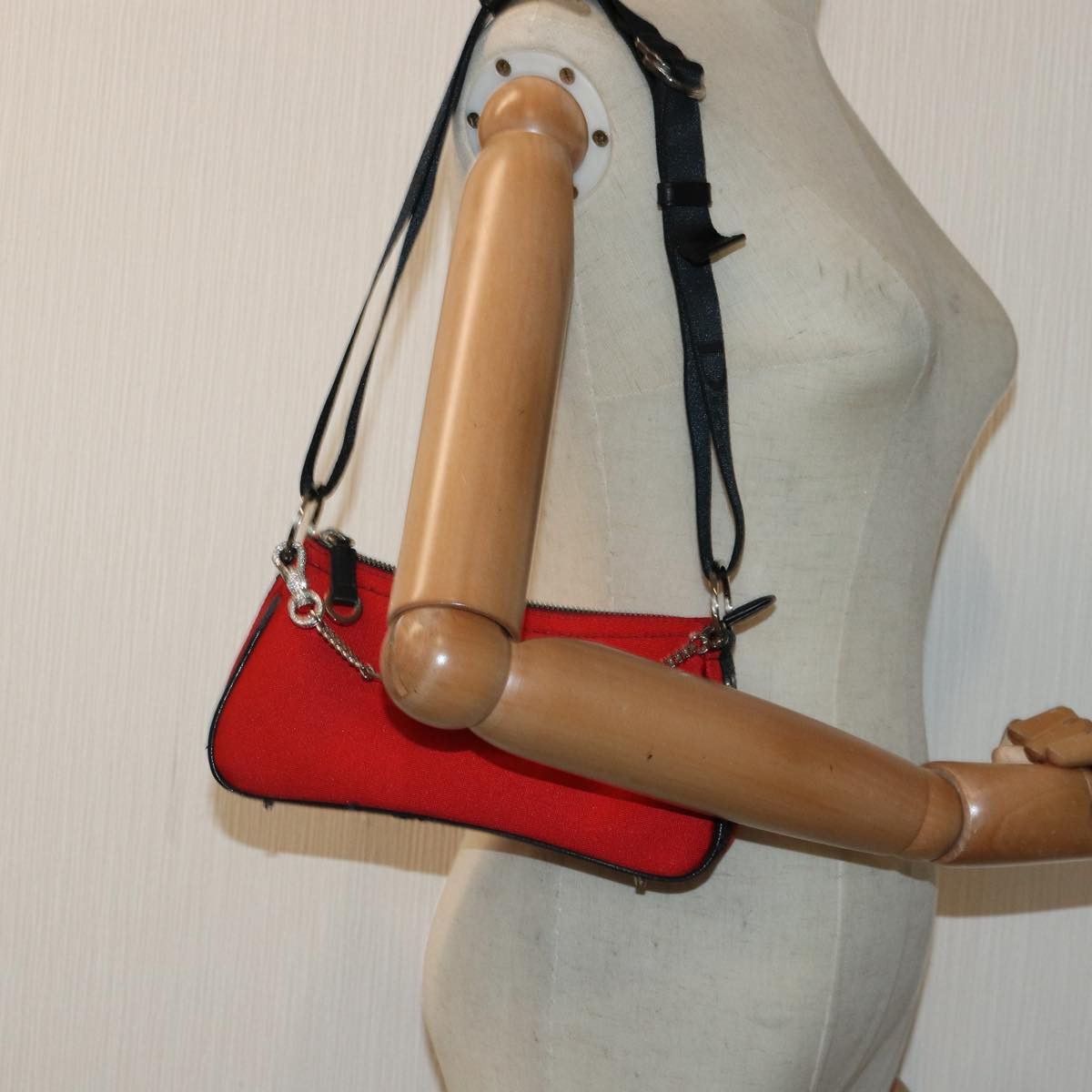 Dior Hardcore Red Silk Shoulder Bag (Pre-Owned) Size ONE SIZE - 17 Thumbnail