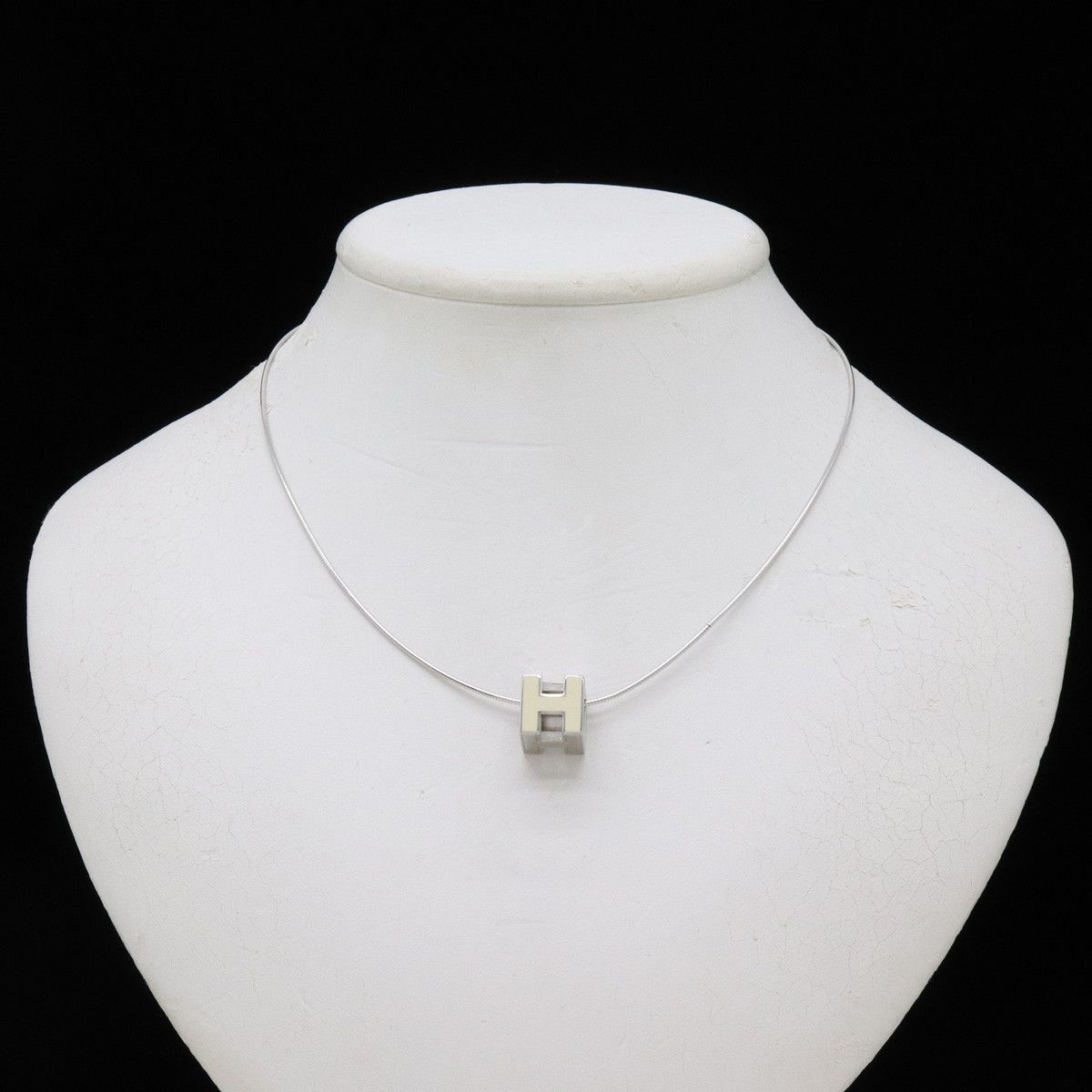 Hermes Hermes Hermes Metal H Cube Cage d'H Necklace Metal Necklace Size ONE SIZE - 7 Thumbnail