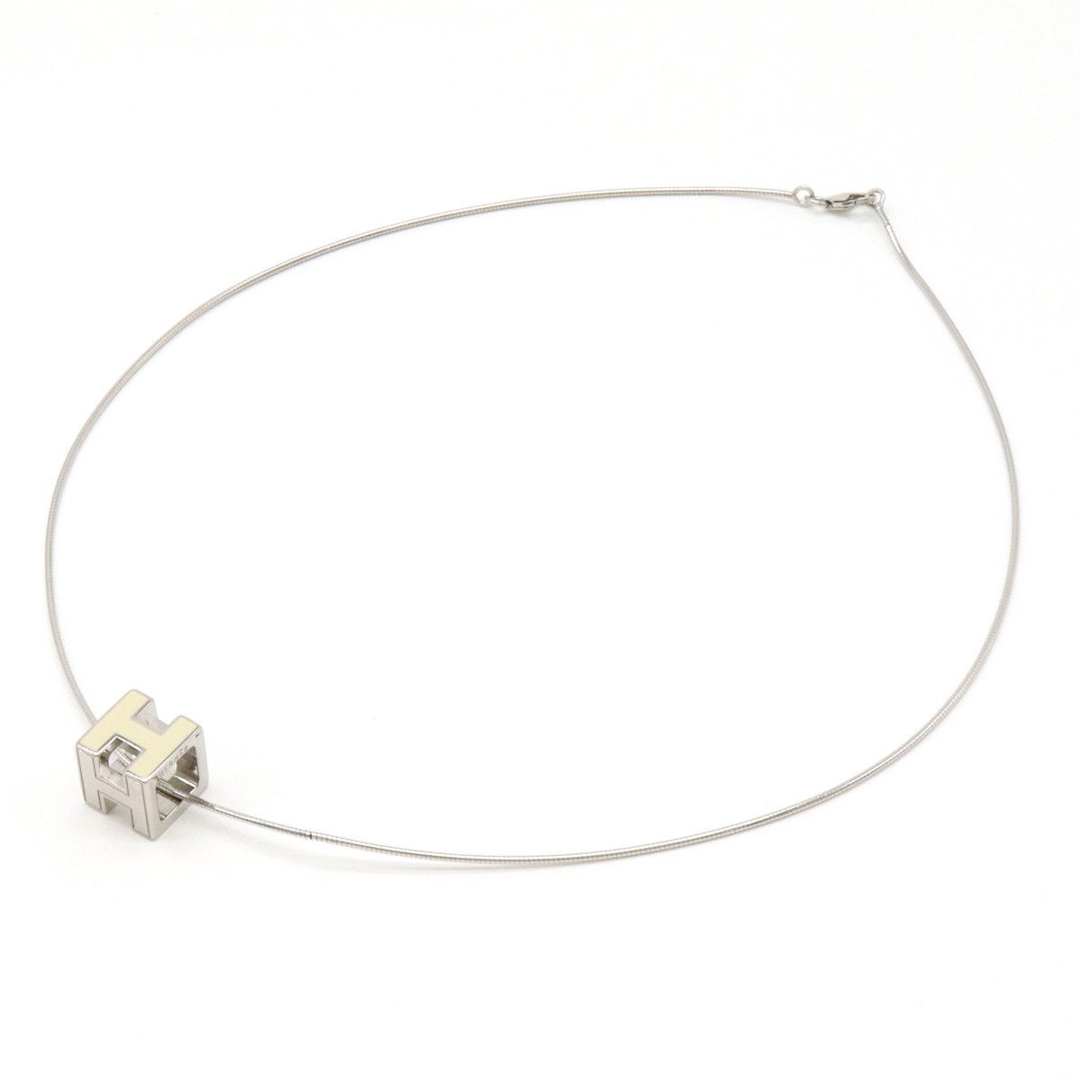 Hermes Hermes Hermes Metal H Cube Cage d'H Necklace Metal Necklace Size ONE SIZE - 2 Thumbnail