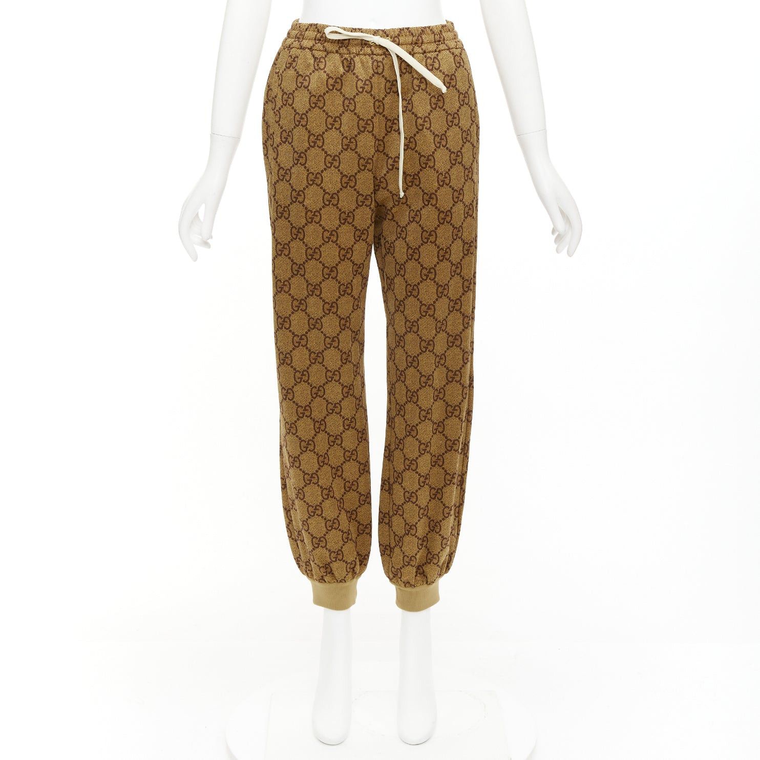 Gucci GUCCI GG Supreme brown monogram drawstring technical joggers S Grailed