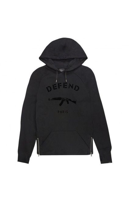 Defend Paris Black on black AK-47 hoodie | Grailed
