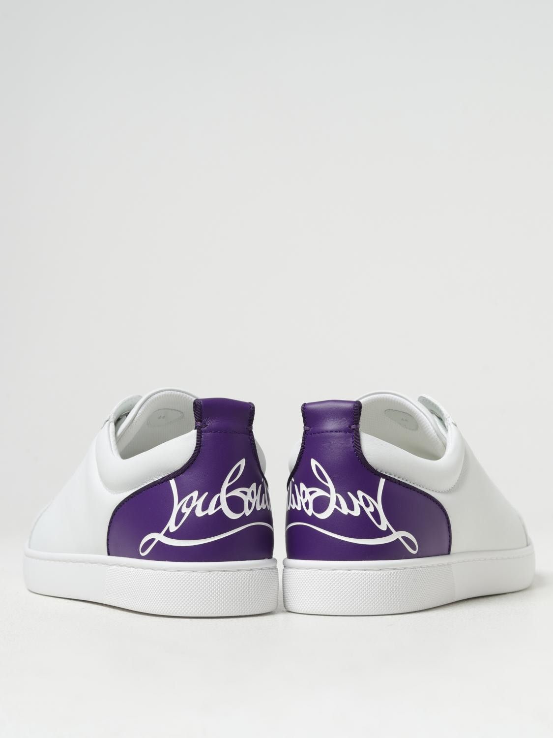 Purple christian louboutin sneakers deals