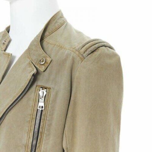 Balmain BALMAIN gridwork asymmetric zip biker jacket Size US L / EU 52-54 / 3 - 7 Thumbnail