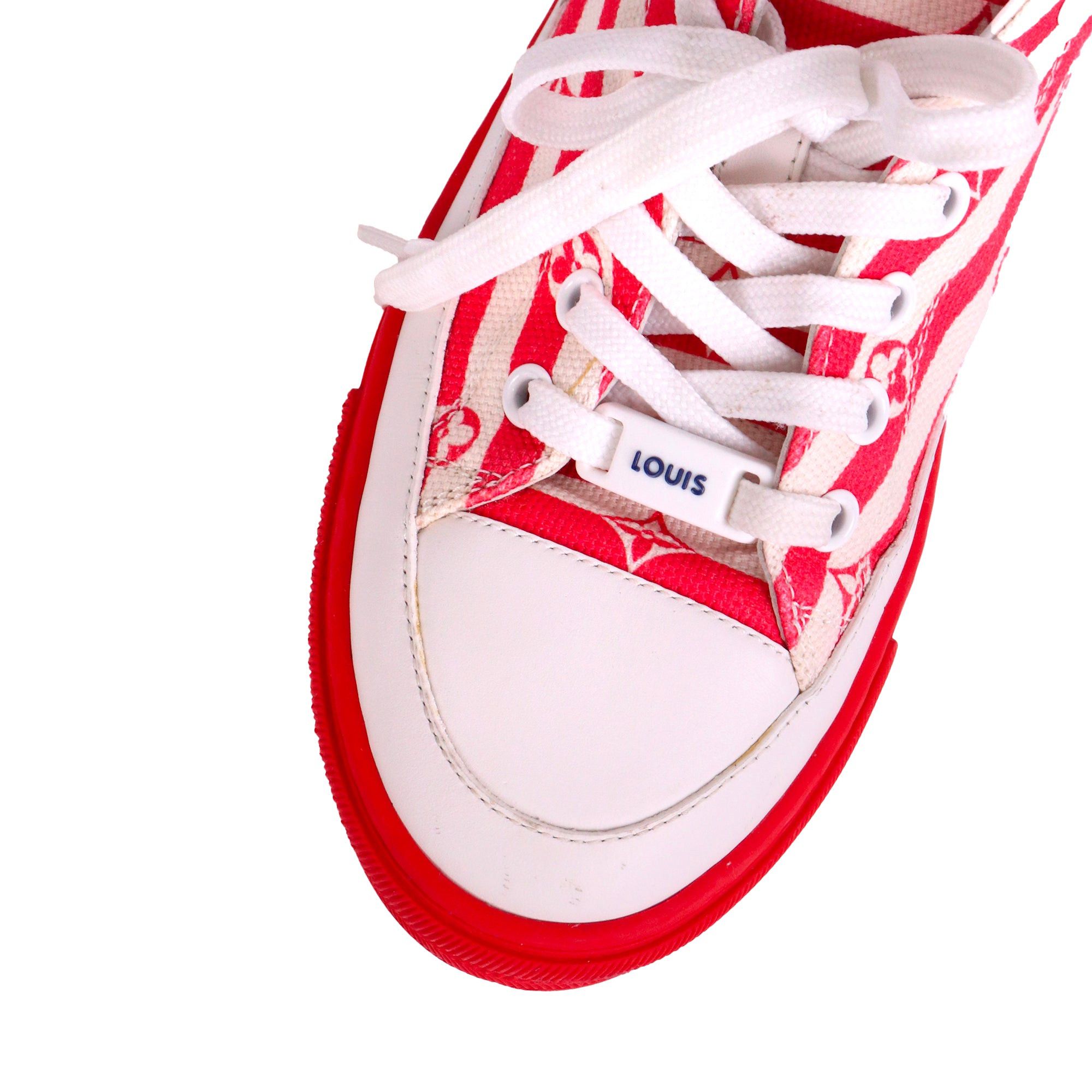 Louis Vuitton LOUIS VUITTON - Stellar Louis Vuitton sneakers in two-tone canvas (T35.5) Size US 4.5 / IT 34.5 - 4 Thumbnail
