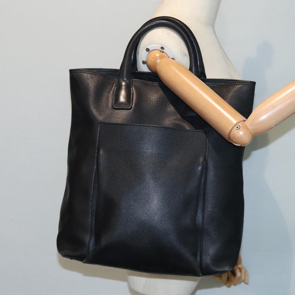 Gucci Black Leather Handbag (Pre-Owned) Size ONE SIZE - 16 Thumbnail