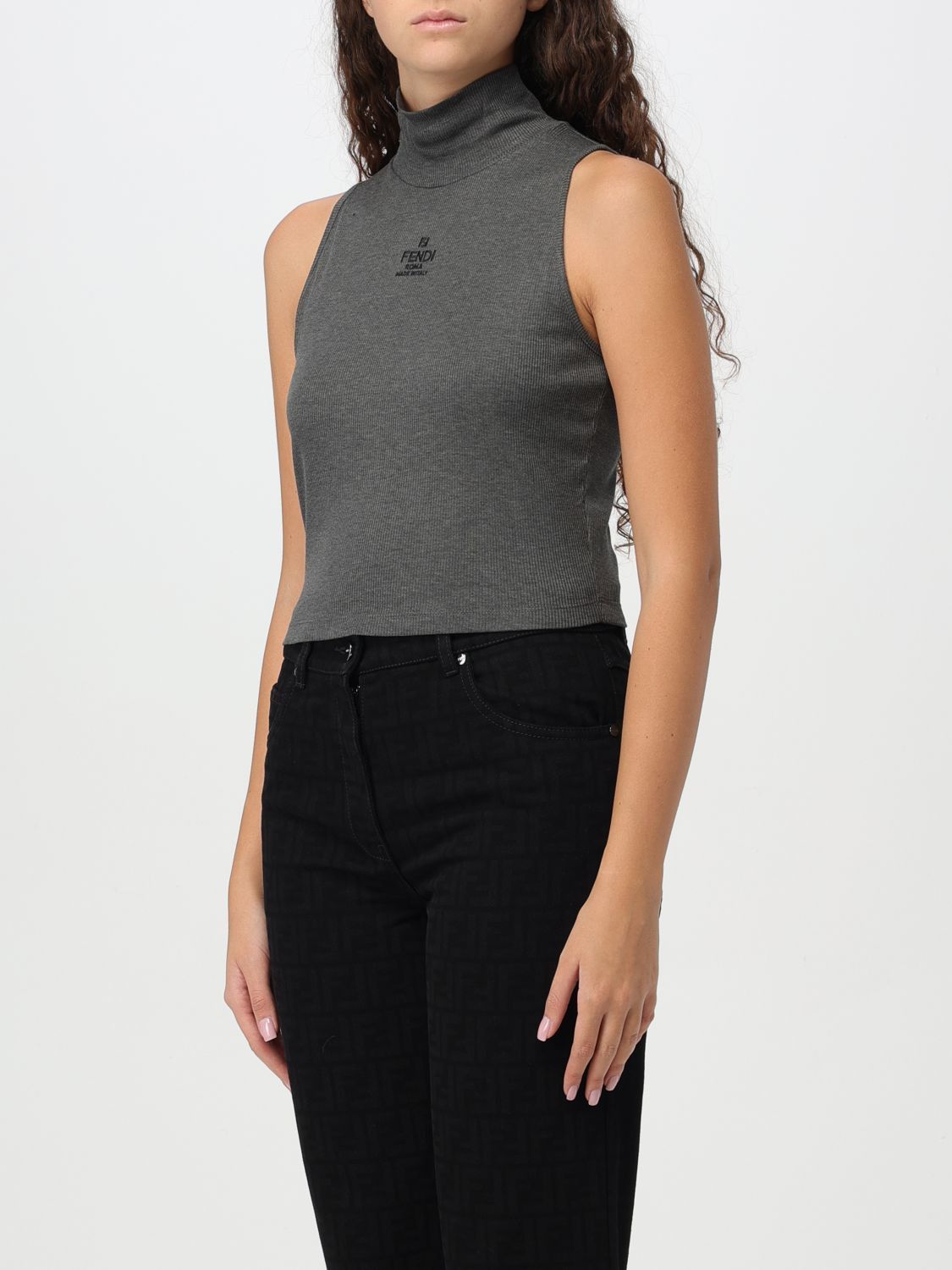 Fendi Fendi Sweater Woman Grey Size L / US 10 / IT 46 - 4 Thumbnail