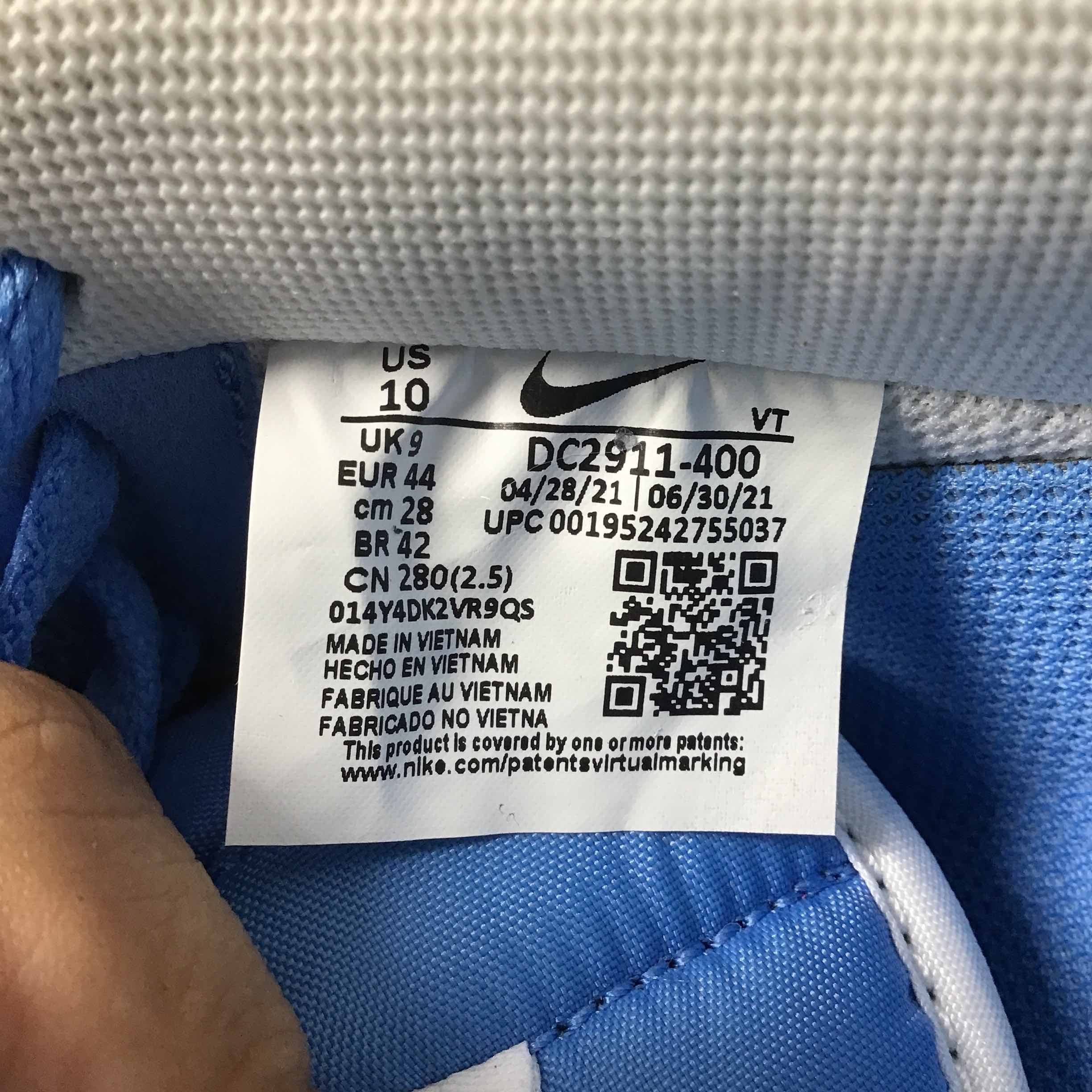 Nike Air Force 1 07 University Blue White Size US 10 / EU 43 - 6 Thumbnail