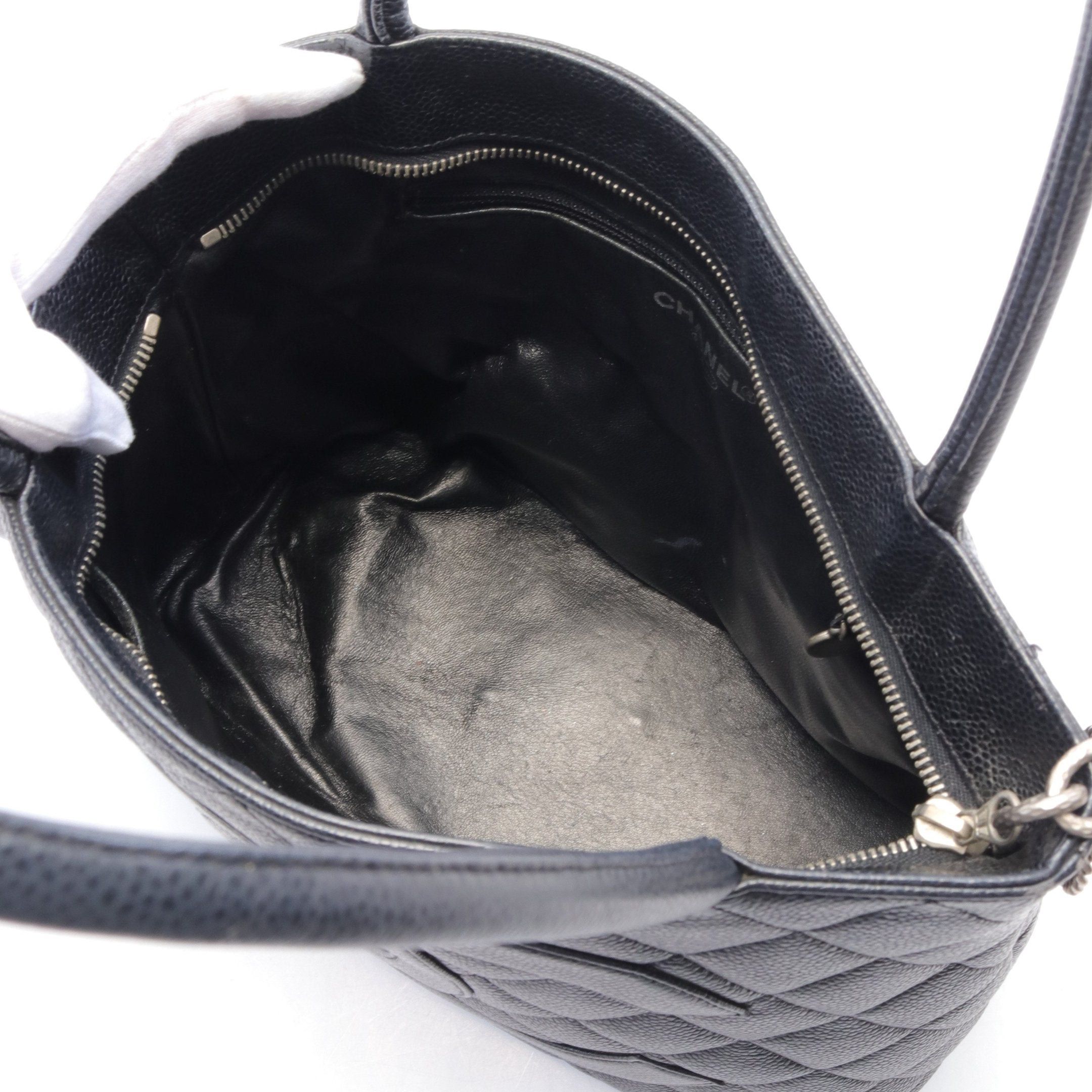 Chanel Chanel Reissue Tote Handbag Bag Caviar Skin Black Matte Silver Hardware Size ONE SIZE - 3 Thumbnail