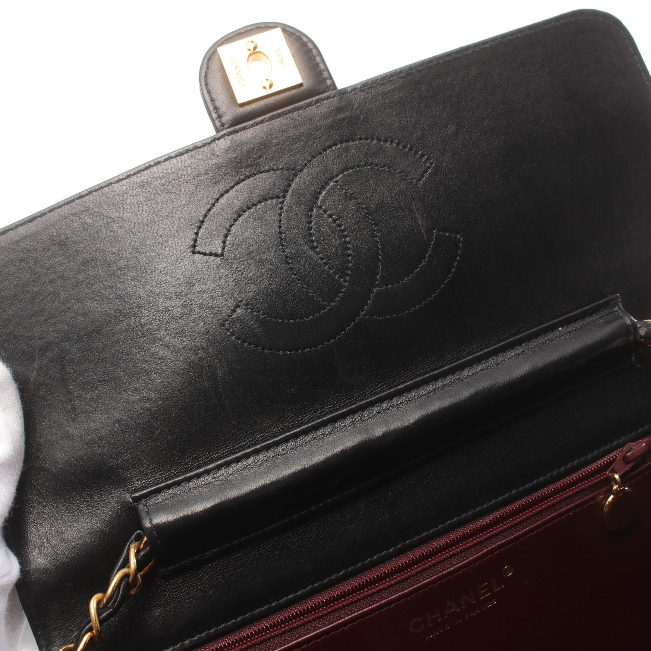 Chanel Chanel Matelasse Single Flap Chain Shoulder Bag Lambskin Black Gold Hardware Size ONE SIZE - 6 Thumbnail
