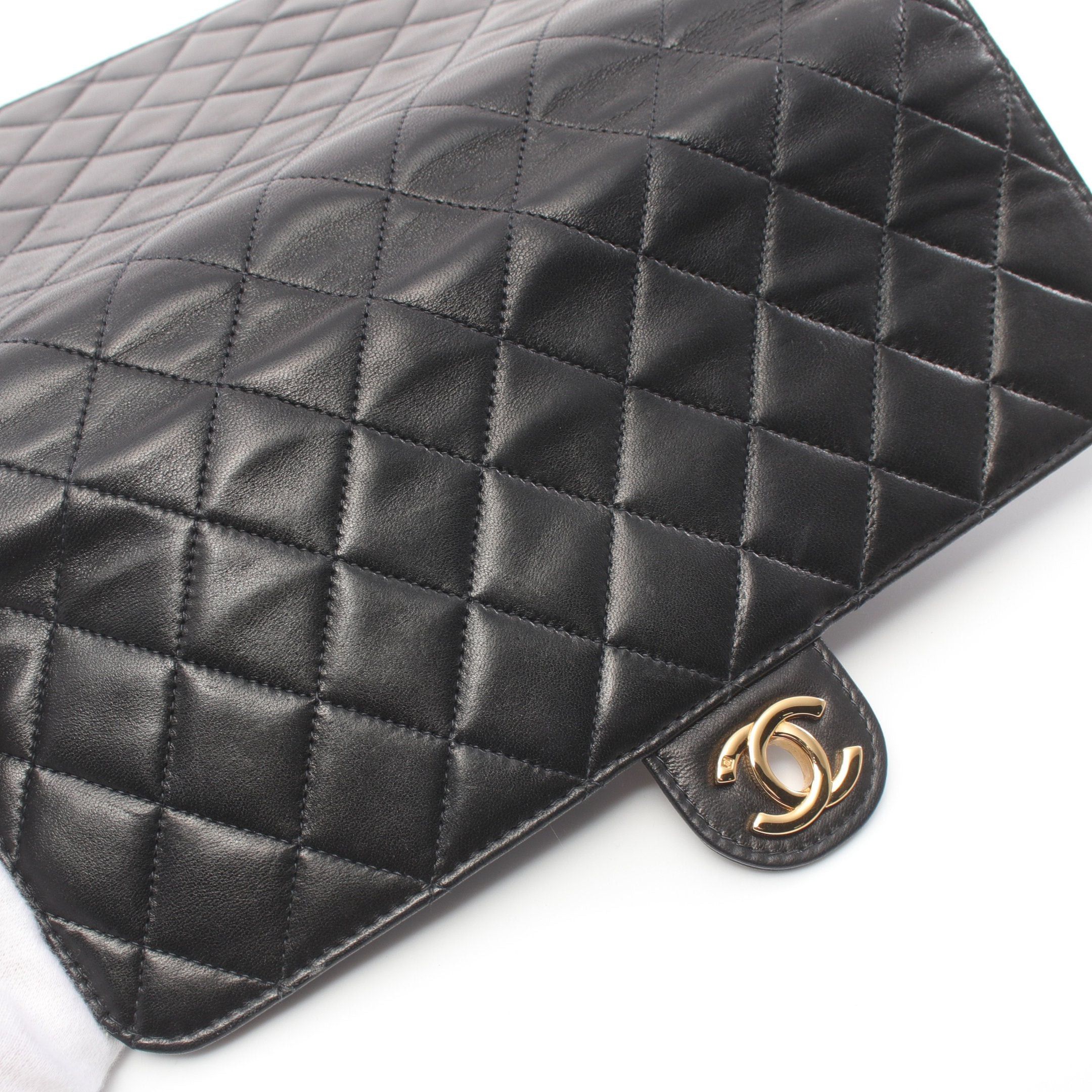 Chanel Chanel Matelasse Single Flap Chain Shoulder Bag Lambskin Black Gold Hardware Size ONE SIZE - 7 Thumbnail