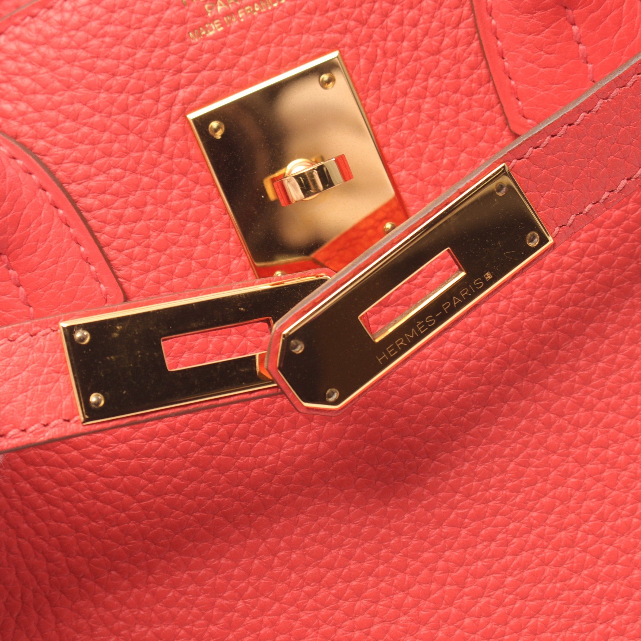 Hermes Hermes Birkin 30 Rose Jaipur Handbag Clemence Leather Coral Pink Gold Hardware □P Stamp Size ONE SIZE - 6 Thumbnail