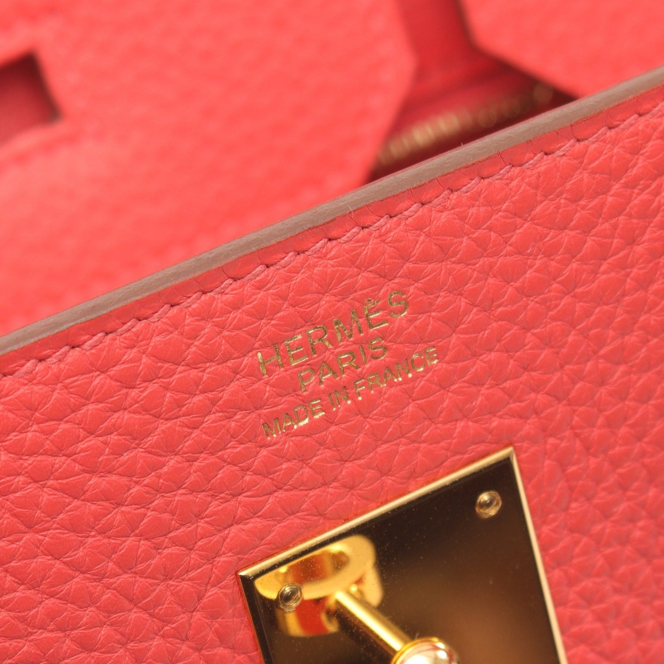 Hermes Hermes Birkin 30 Rose Jaipur Handbag Clemence Leather Coral Pink Gold Hardware □P Stamp Size ONE SIZE - 4 Thumbnail