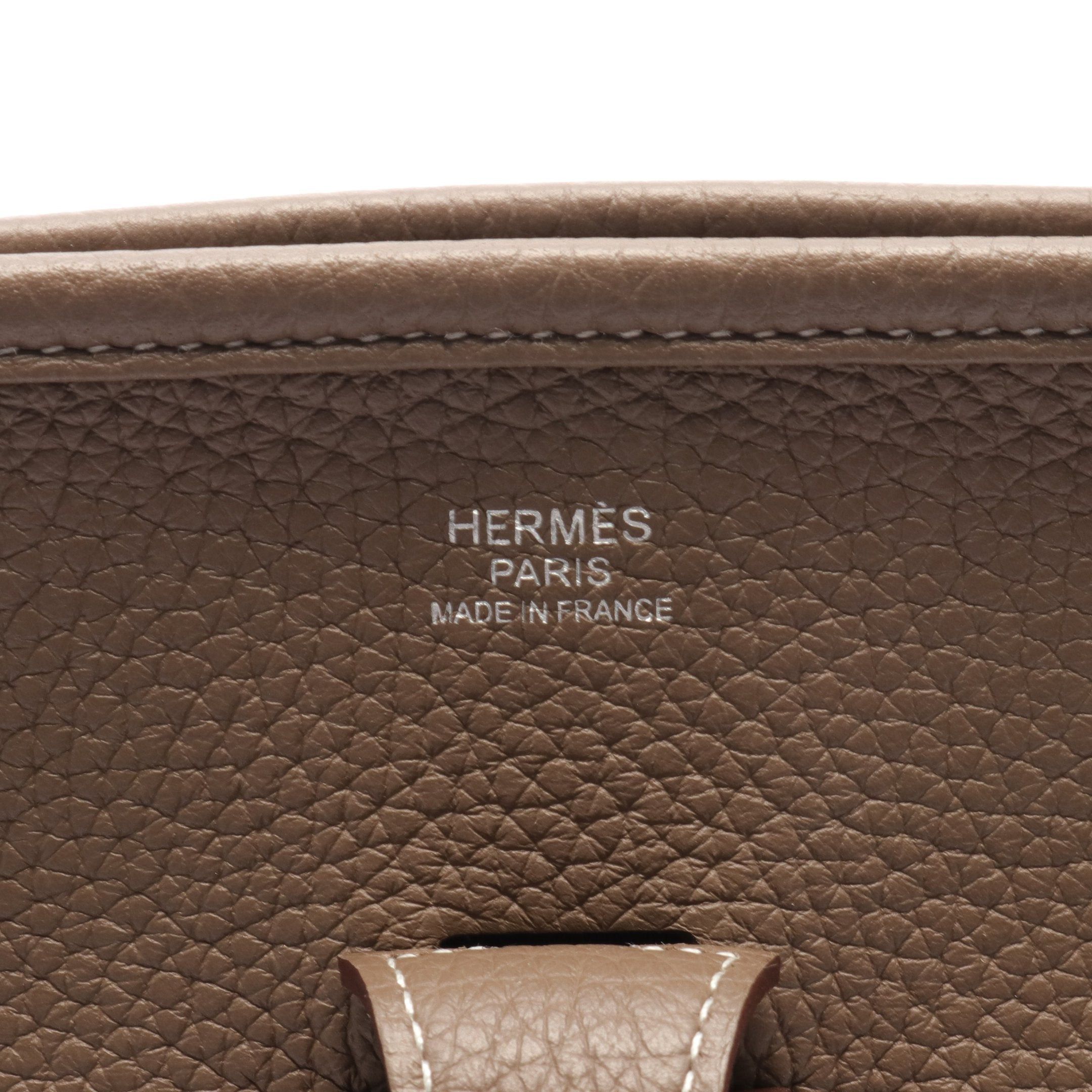 Hermes Hermes Evelyn 3 Troyes Pm Etoupe Shoulder Bag Clemence Leather Gray Brown Silver Hardware A Stamp Size ONE SIZE - 4 Thumbnail