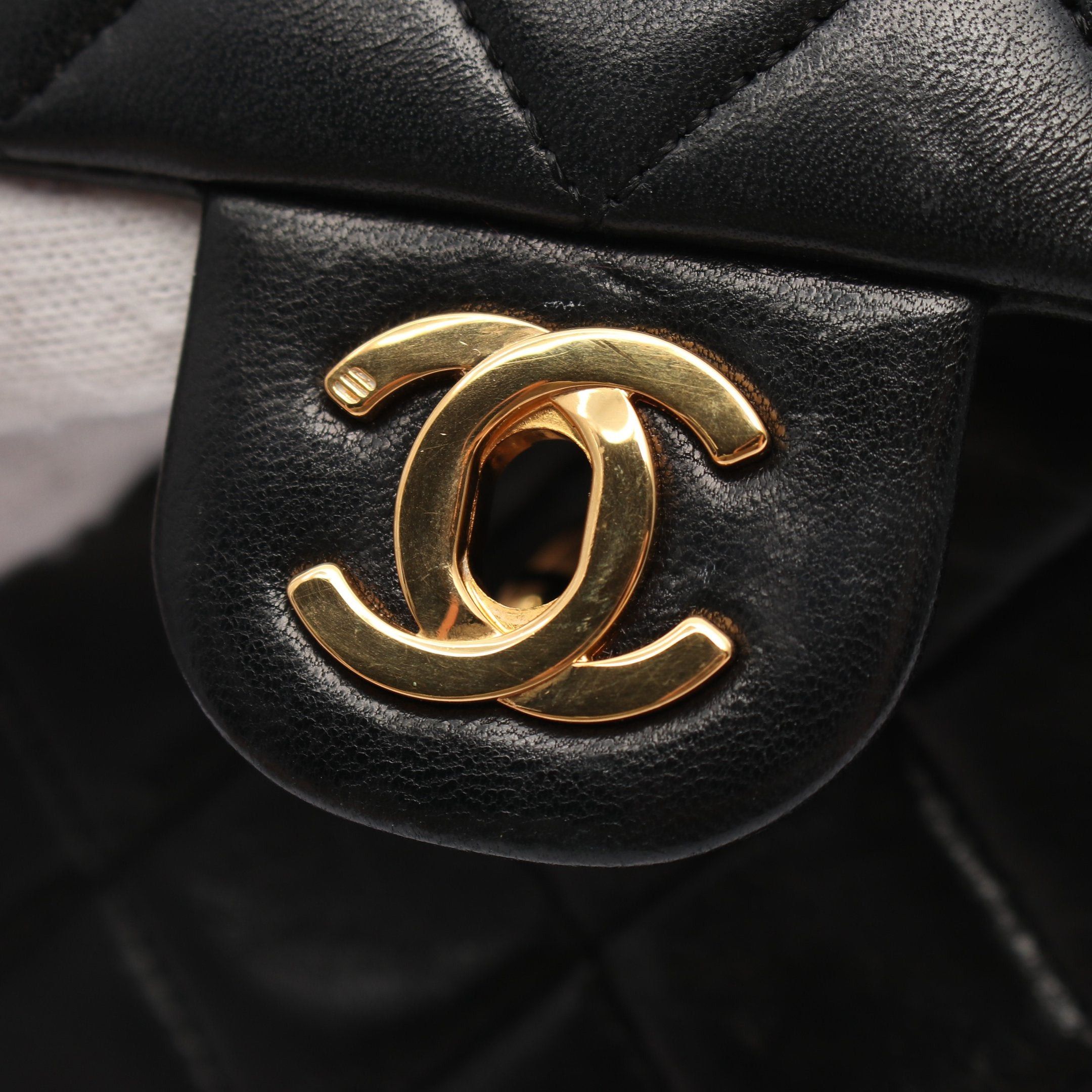 Chanel Chanel Mini Matelasse 20 Chain Shoulder Bag Lambskin Black Gold Hardware Size ONE SIZE - 8 Thumbnail