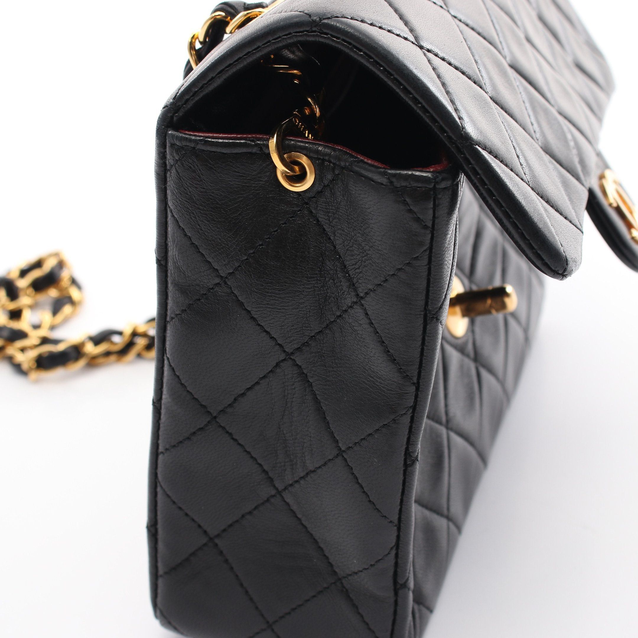Chanel Chanel Mini Matelasse 20 Chain Shoulder Bag Lambskin Black Gold Hardware Size ONE SIZE - 6 Thumbnail