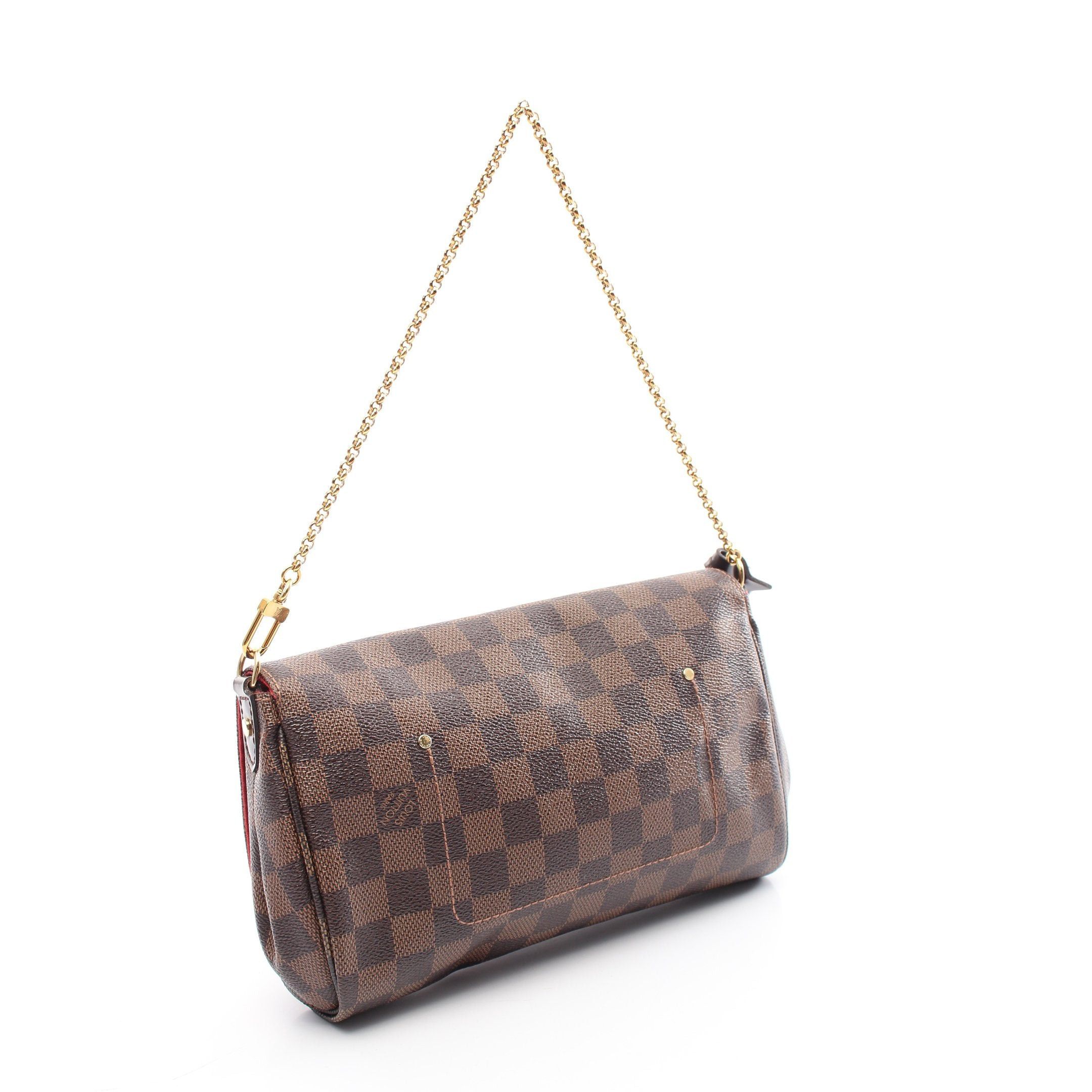 Louis Vuitton Louis Vuitton Favorite Mm Damier Ebene Chain Handbag Leather Brown Size ONE SIZE - 2 Thumbnail