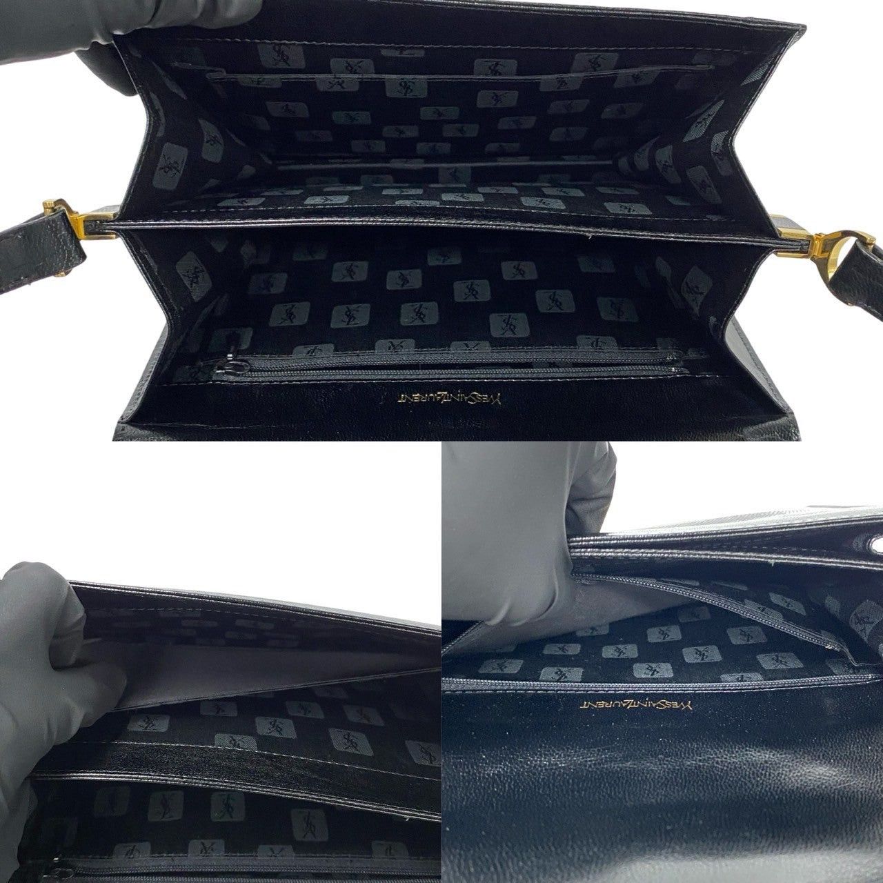 Yves Saint Laurent Yves Saint Laurent Shoulder Bag Black Leather Size ONE SIZE - 9 Thumbnail