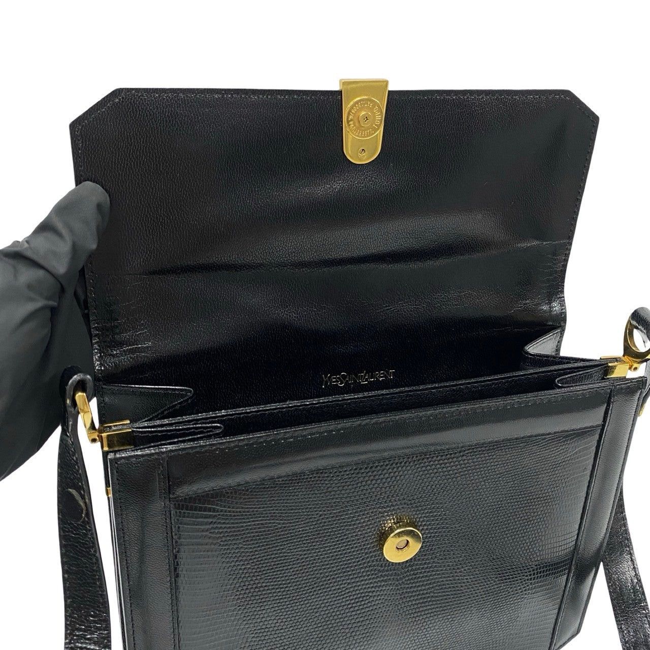 Yves Saint Laurent Yves Saint Laurent Shoulder Bag Black Leather Size ONE SIZE - 8 Thumbnail