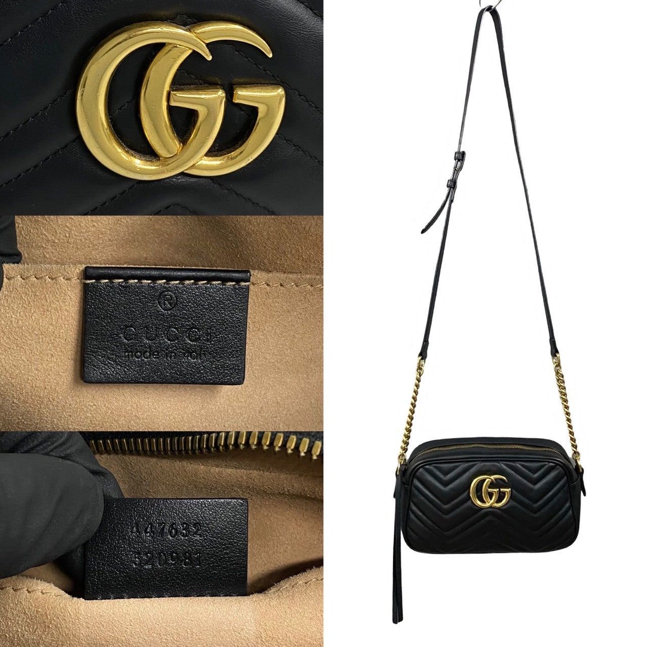 Gucci Gucci Shoulder Bag Black Leather Size ONE SIZE - 3 Thumbnail