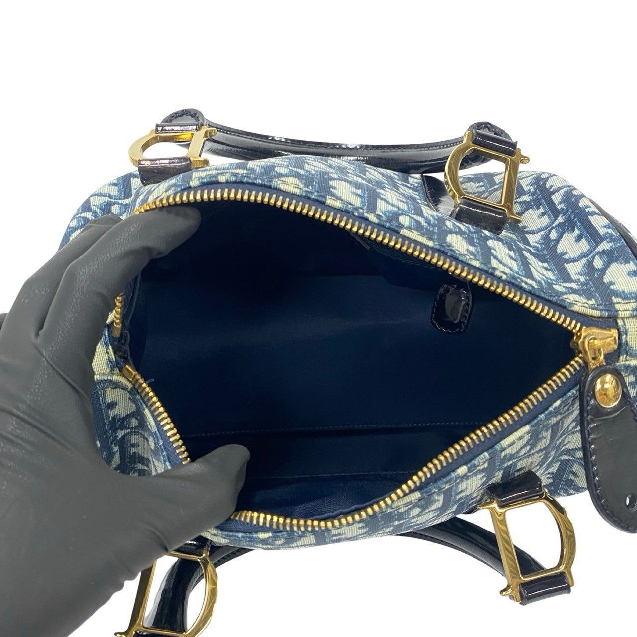 Dior Dior Handbag Navy Leather Size ONE SIZE - 9 Thumbnail