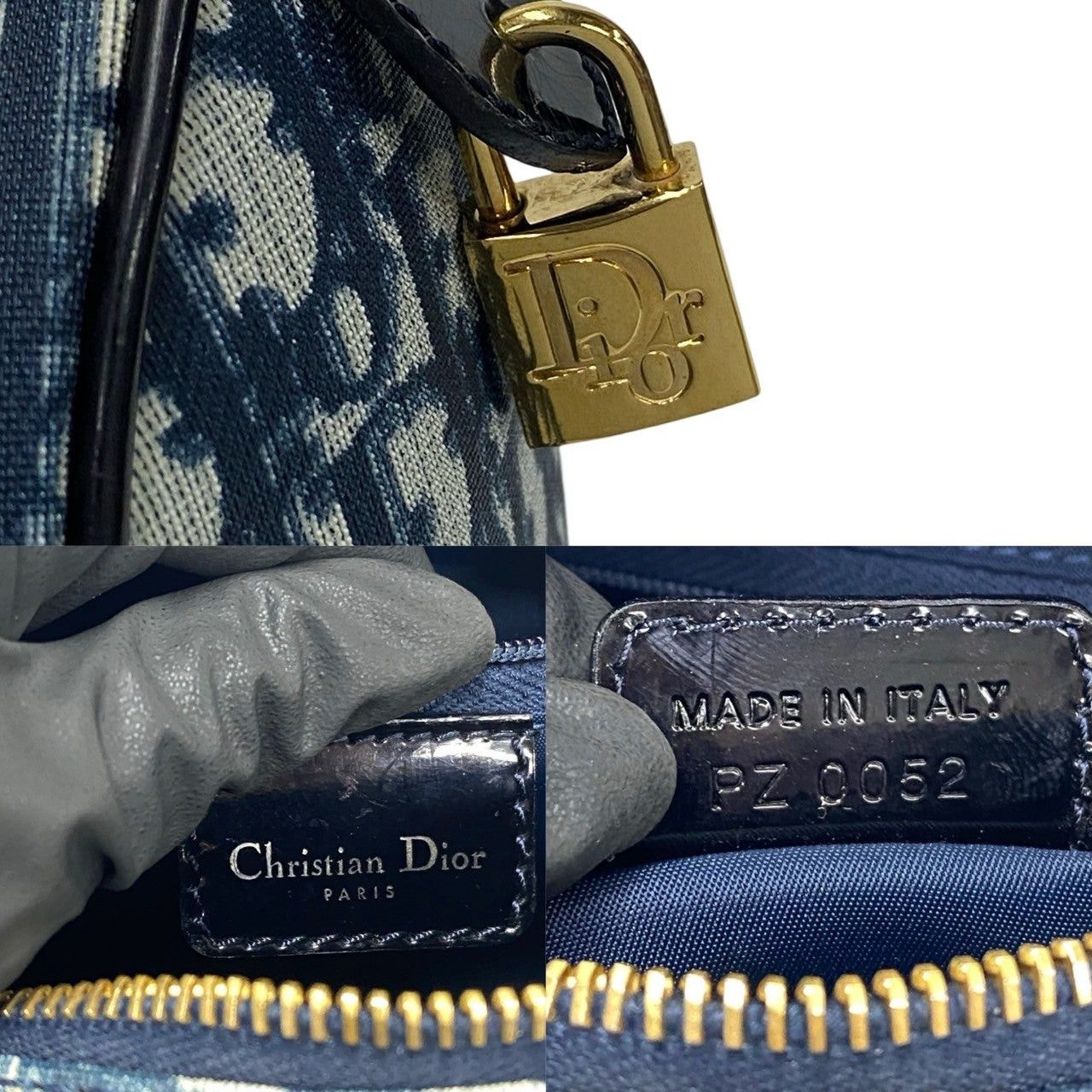 Dior Dior Handbag Navy Leather Size ONE SIZE - 3 Thumbnail