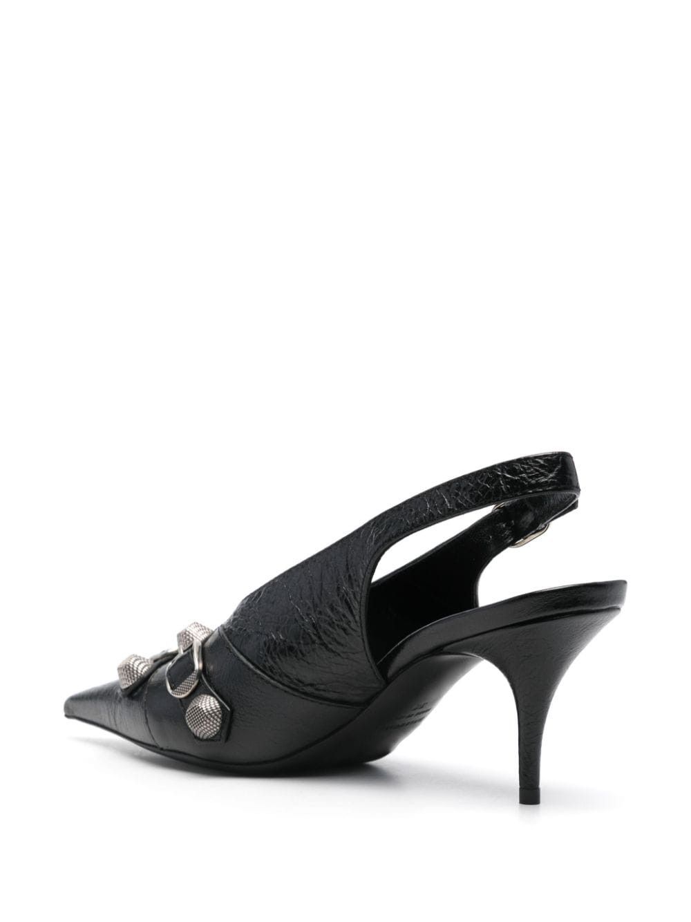 Balenciaga $1.9K VALUE Cagole Leather Slingback Pumps Heels Size US 9 / IT 39 - 2 Thumbnail