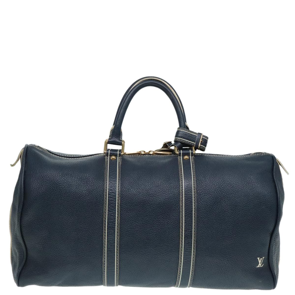 Louis Vuitton Keepall 50 Navy Leather Travel Bag (Pre-Owned) Size ONE SIZE - 12 Thumbnail