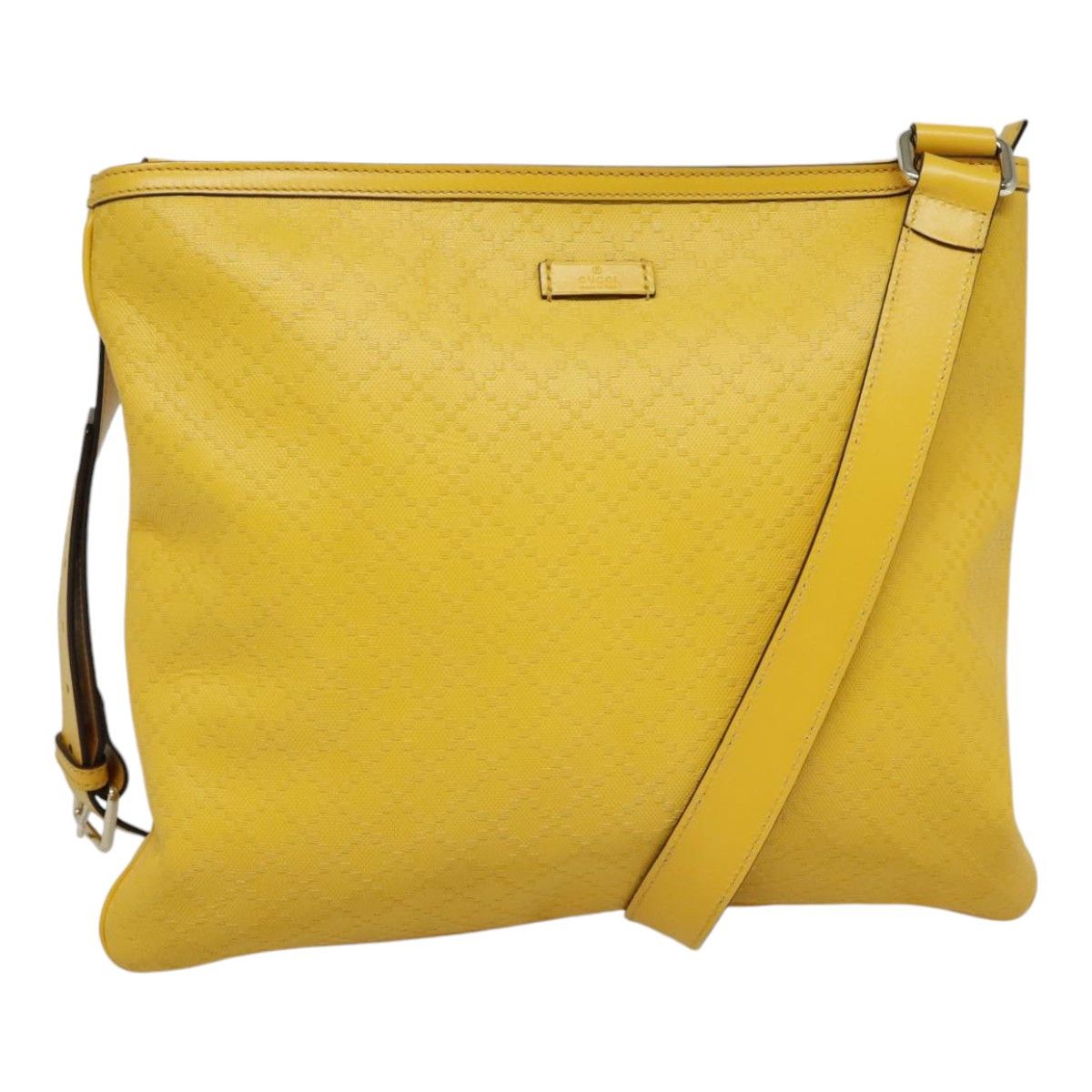 Gucci Diamantissima Yellow Leather Shoulder Bag (Pre-Owned) Size ONE SIZE - 16 Thumbnail