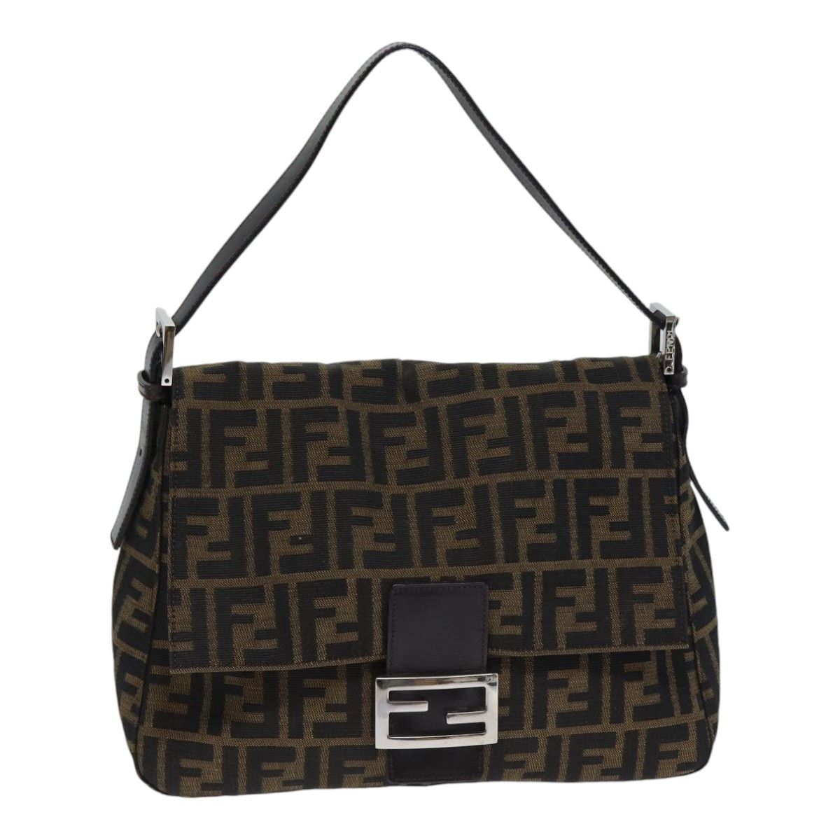 Fendi Mamma Baguette Brown Canvas Shoulder Bag (Pre-Owned) Size ONE SIZE - 15 Thumbnail