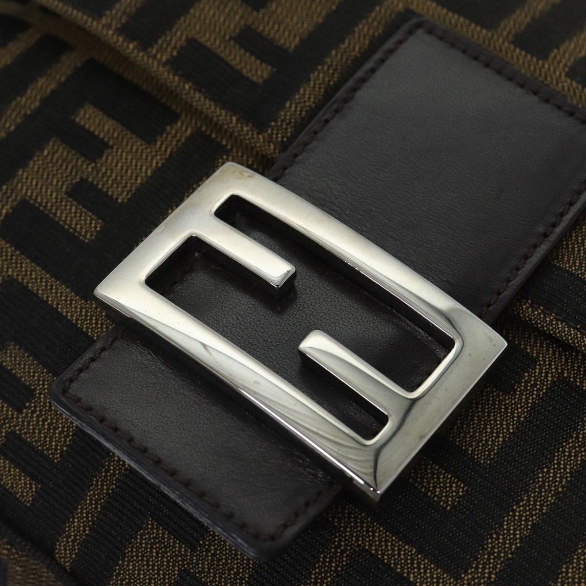 Fendi Mamma Baguette Brown Canvas Shoulder Bag (Pre-Owned) Size ONE SIZE - 18 Thumbnail