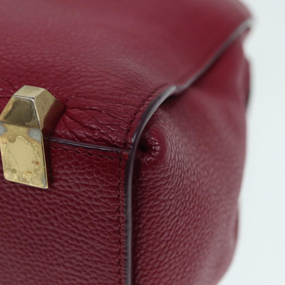 MCM Burgundy Leather Handbag (Pre-Owned) Size ONE SIZE - 9 Thumbnail
