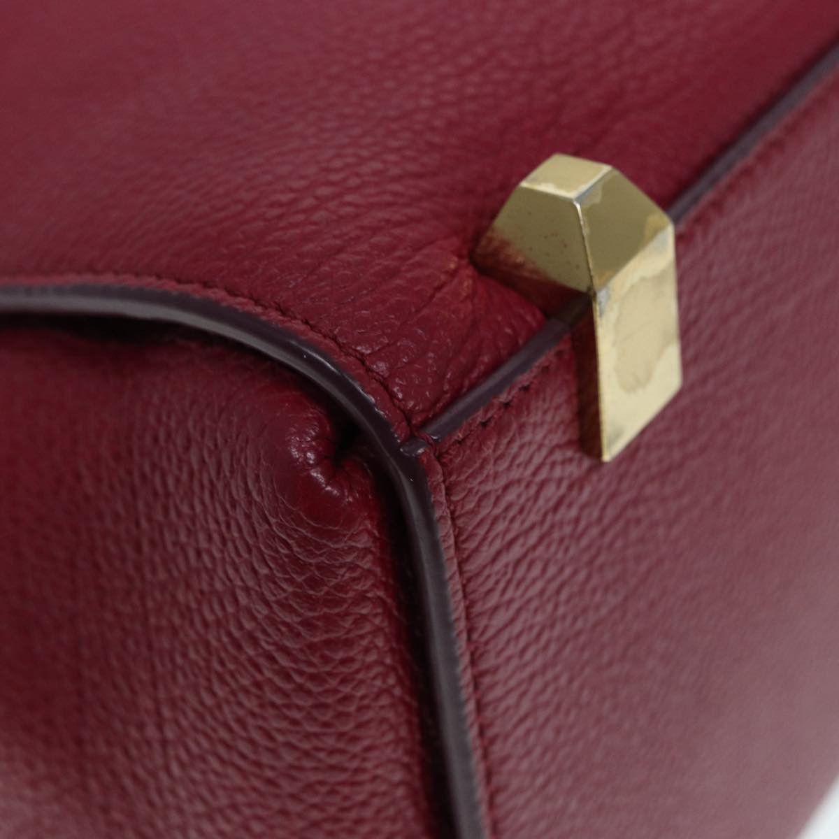 MCM Burgundy Leather Handbag (Pre-Owned) Size ONE SIZE - 10 Thumbnail