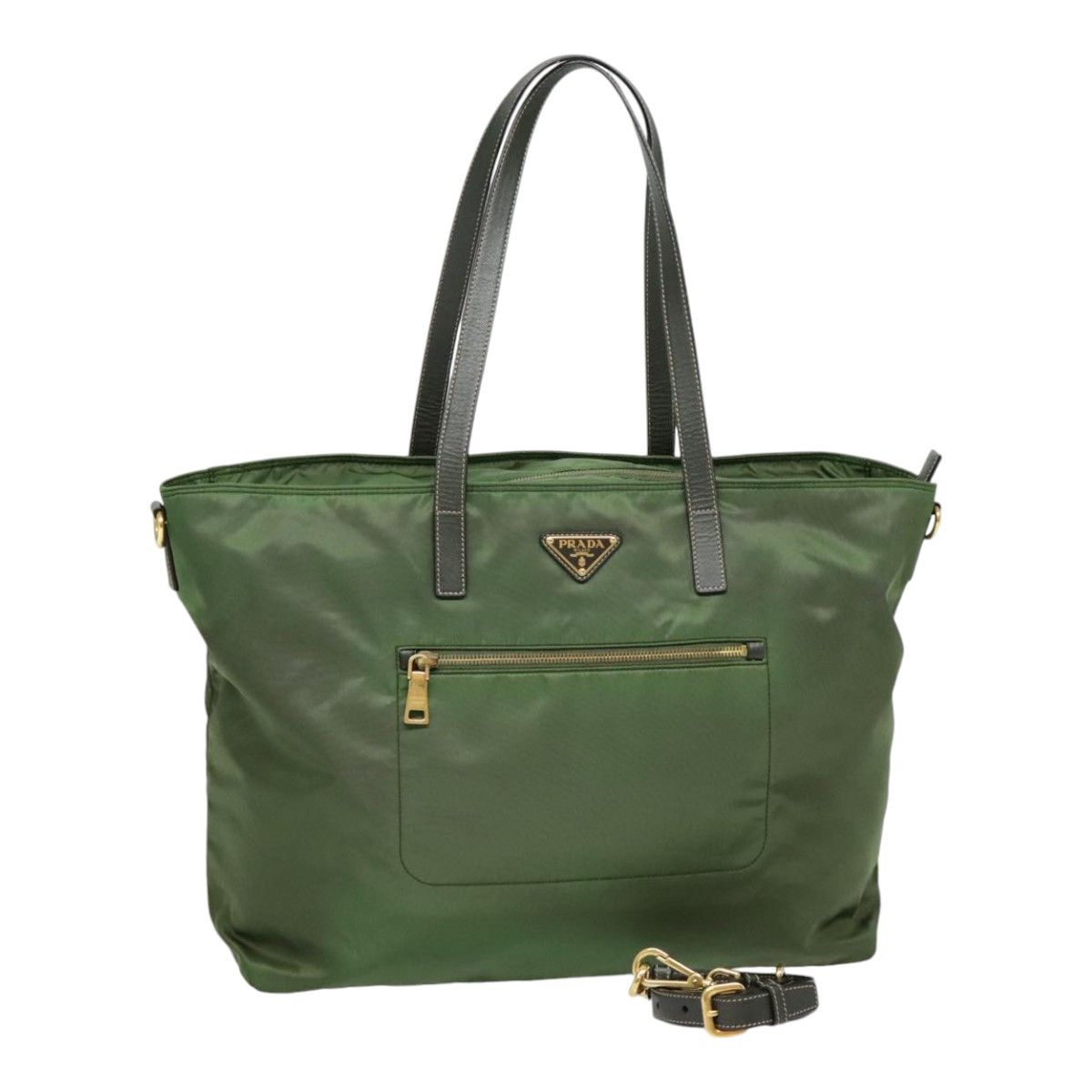 Prada Re-Edition Khaki Synthetic Tote Bag (Pre-Owned) Size ONE SIZE - 19 Thumbnail