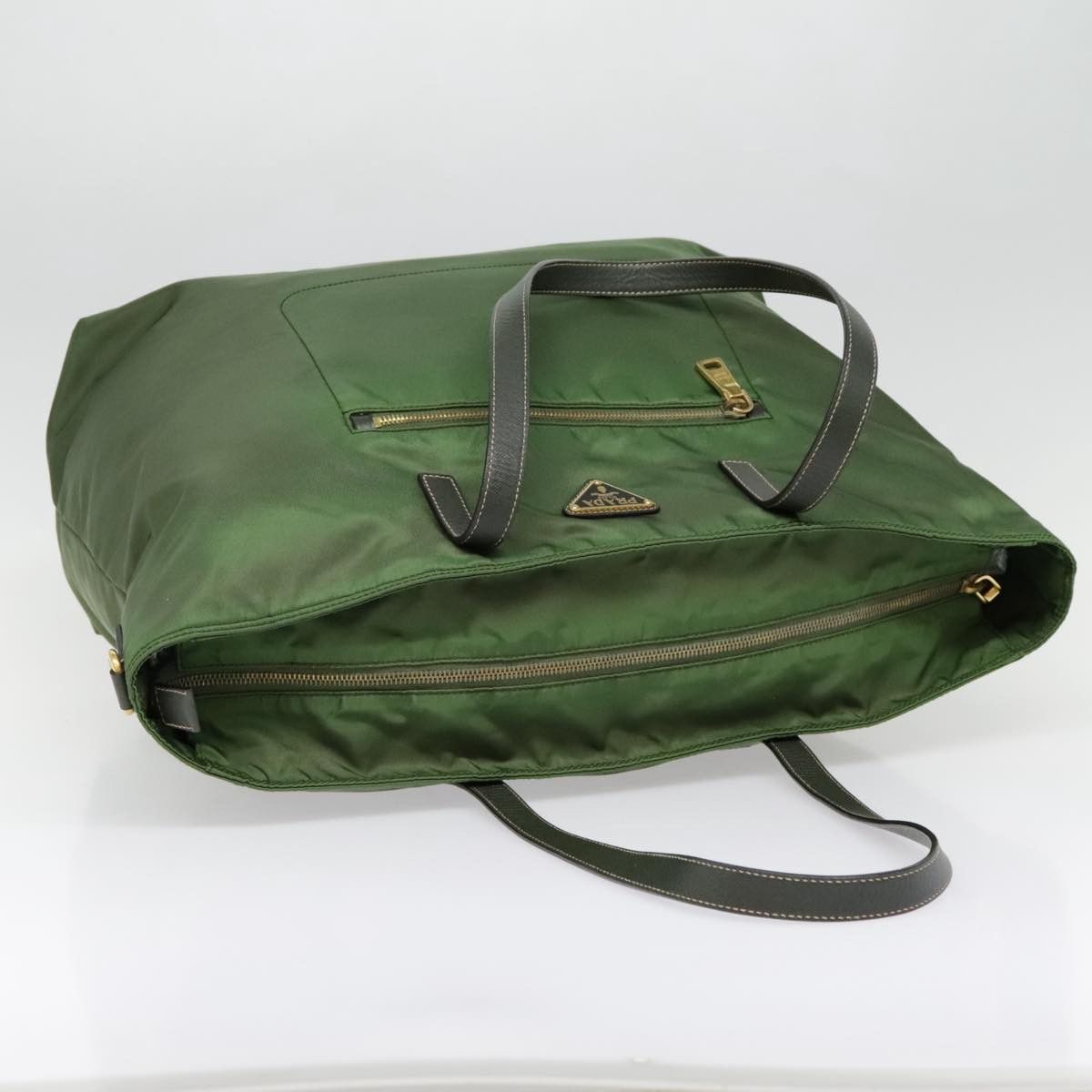 Prada Re-Edition Khaki Synthetic Tote Bag (Pre-Owned) Size ONE SIZE - 20 Thumbnail