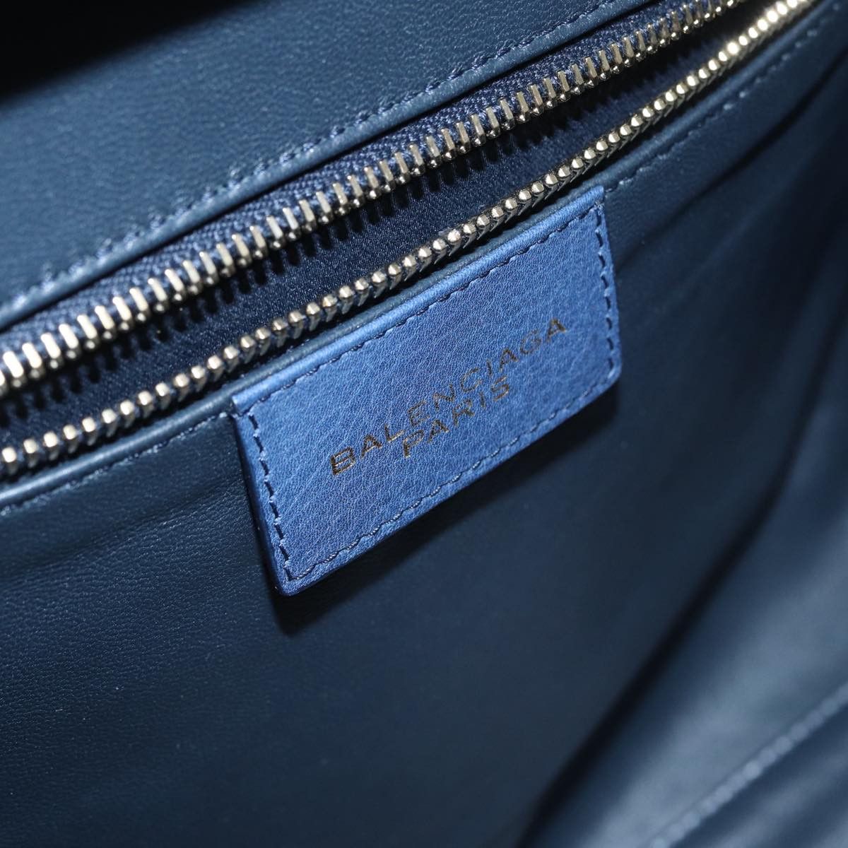Balenciaga Tube Navy Leather Handbag (Pre-Owned) Size ONE SIZE - 9 Thumbnail