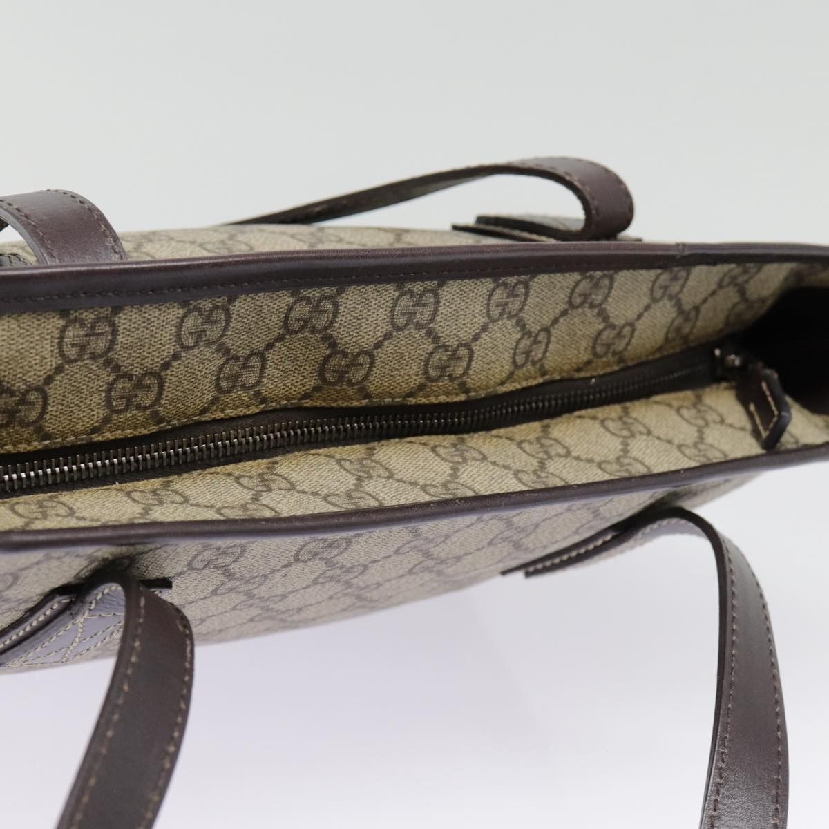 Gucci Gg Supreme Beige Canvas Tote Bag (Pre-Owned) Size ONE SIZE - 10 Thumbnail
