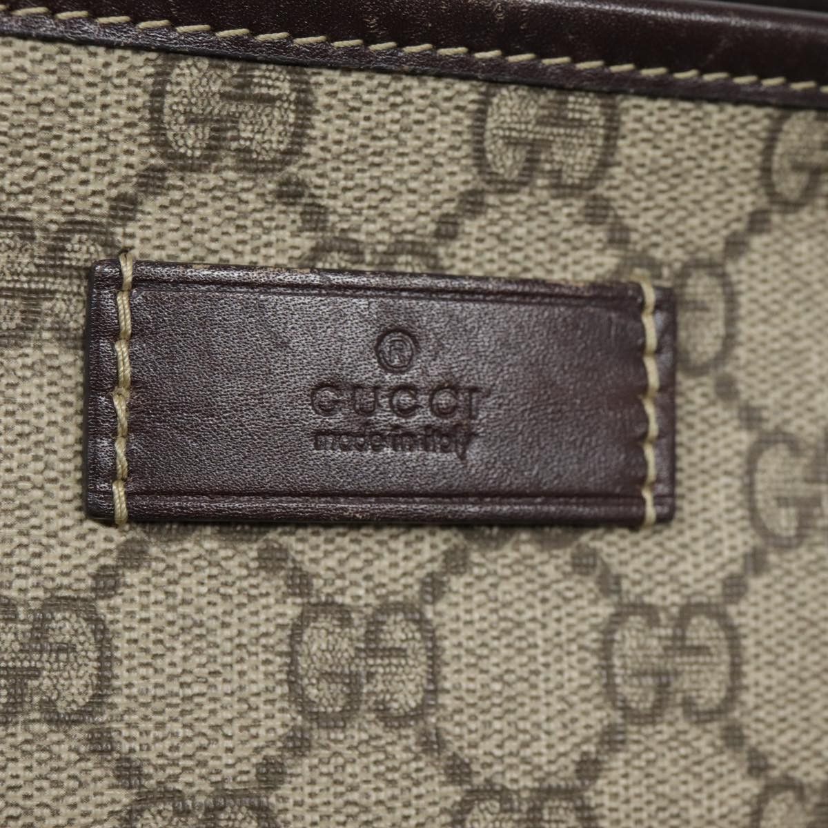 Gucci Gg Supreme Beige Canvas Tote Bag (Pre-Owned) Size ONE SIZE - 14 Thumbnail