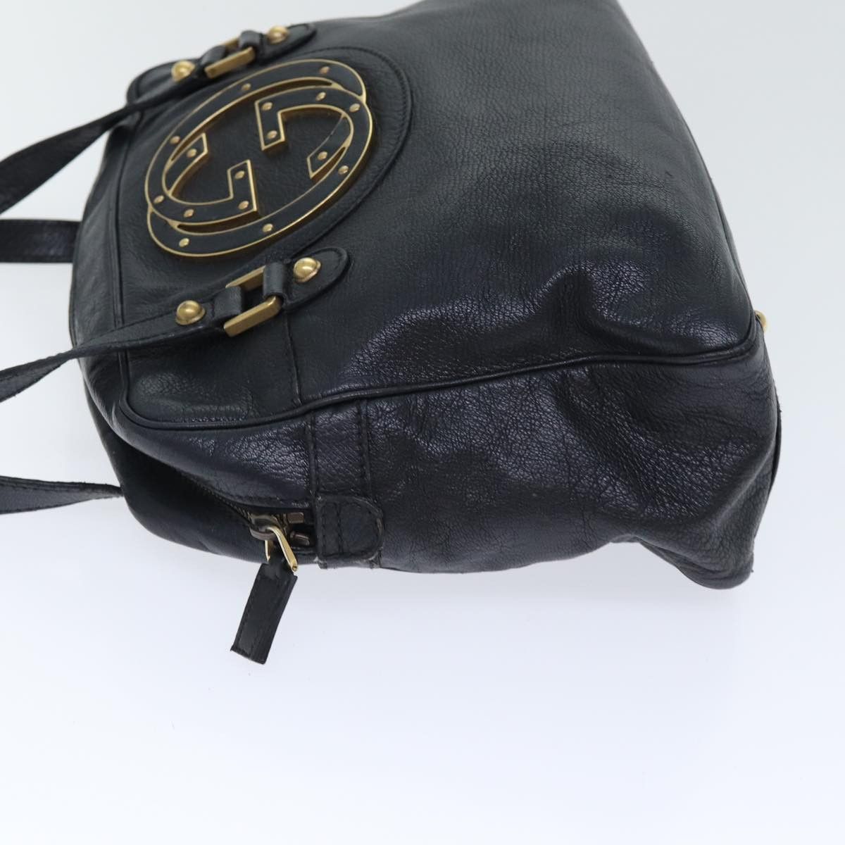 Gucci Interlocking G Black Leather Shoulder Bag (Pre-Owned) Size ONE SIZE - 4 Thumbnail