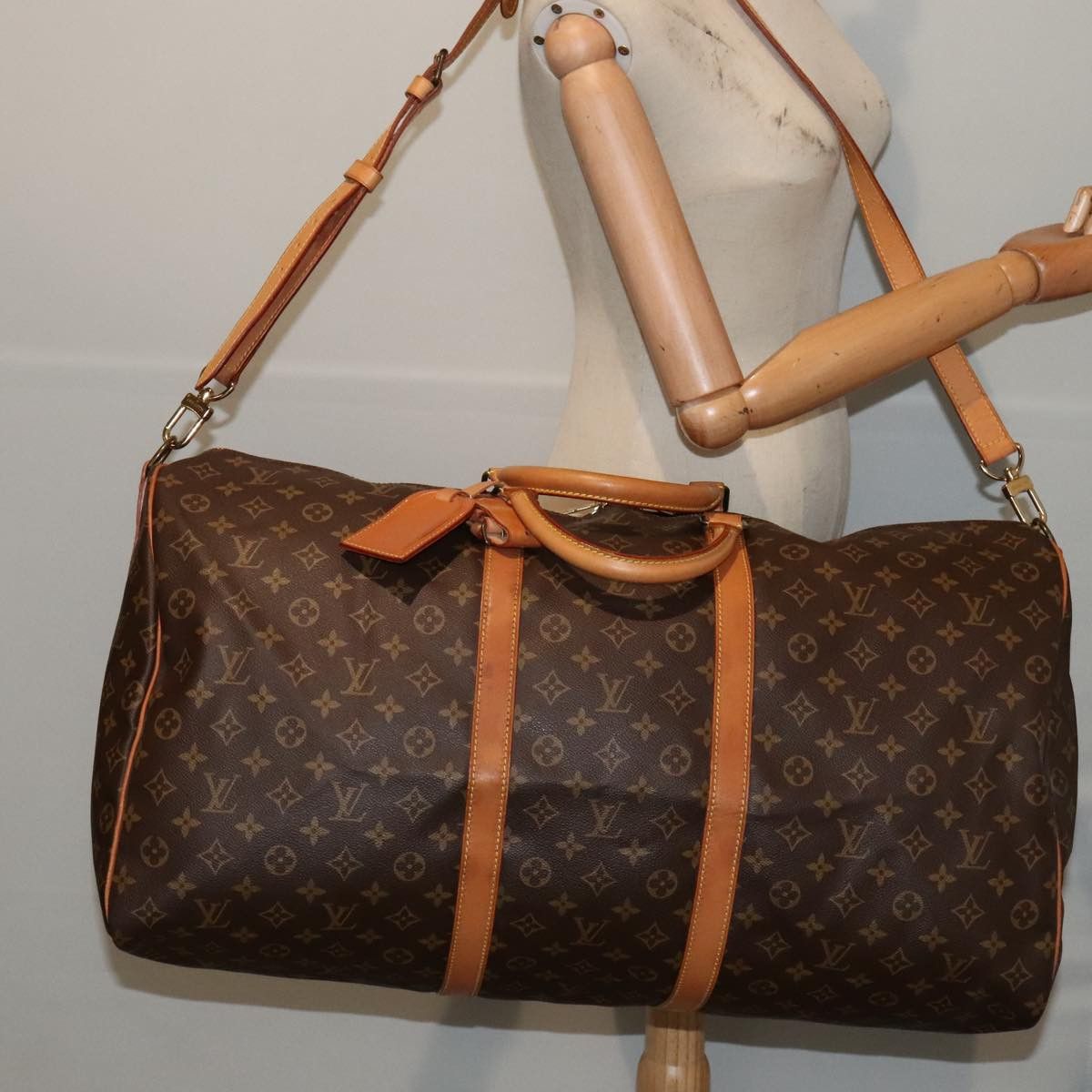 Louis Vuitton Keepall Bandoulière 60 Brown Canvas Travel Bag (Pre-Owned) Size ONE SIZE - 18 Thumbnail