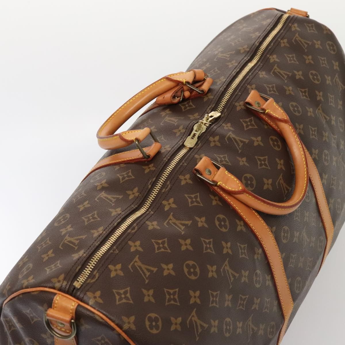 Louis Vuitton Keepall Bandoulière 60 Brown Canvas Travel Bag (Pre-Owned) Size ONE SIZE - 11 Thumbnail