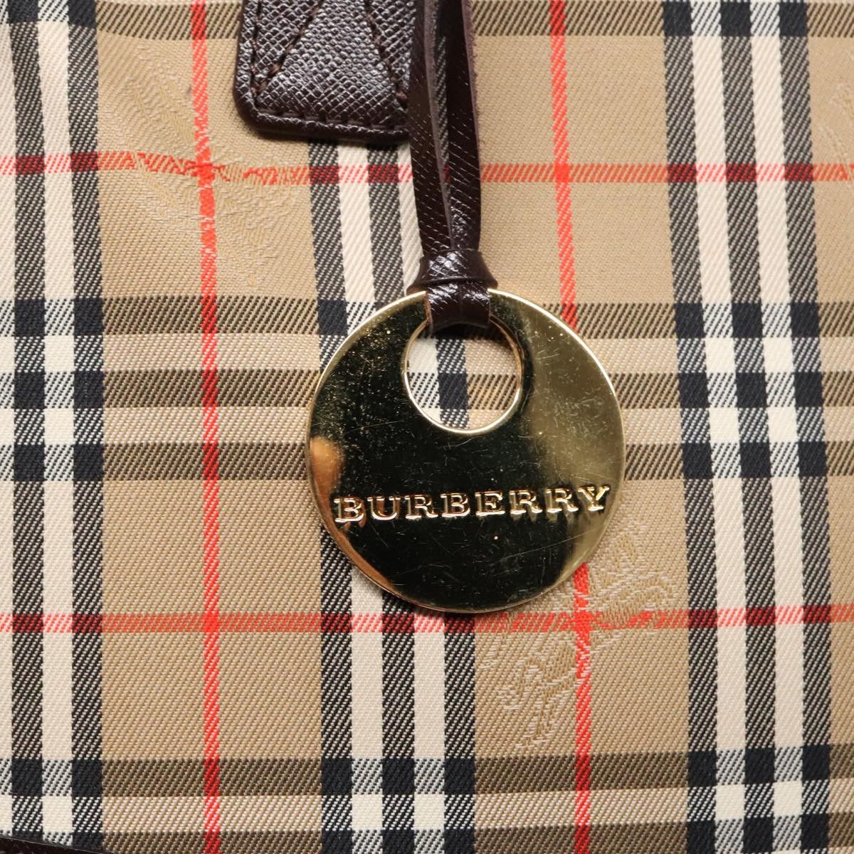 Burberry Nova Check Beige Canvas Tote Bag (Pre-Owned) Size ONE SIZE - 17 Thumbnail