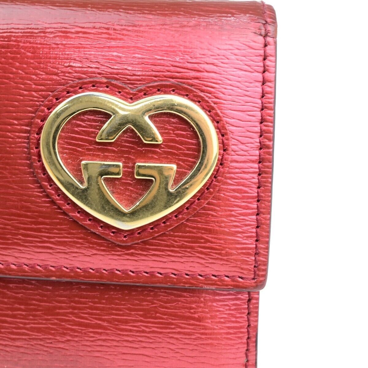 Gucci Lovely Heart Red Patent Leather Wallet (Pre-Owned) Size ONE SIZE - 6 Thumbnail
