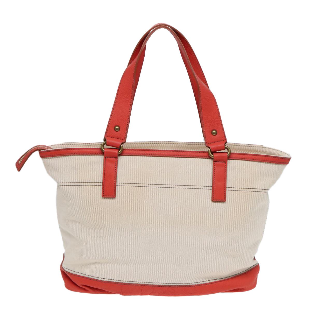 Burberry White Canvas Tote Bag (Pre-Owned) Size ONE SIZE - 2 Thumbnail