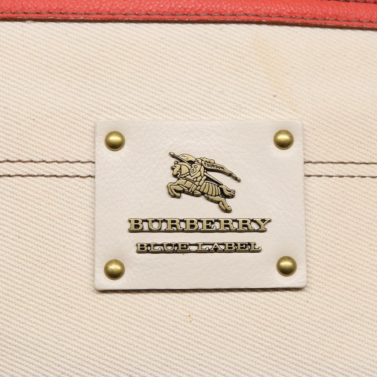 Burberry White Canvas Tote Bag (Pre-Owned) Size ONE SIZE - 14 Thumbnail