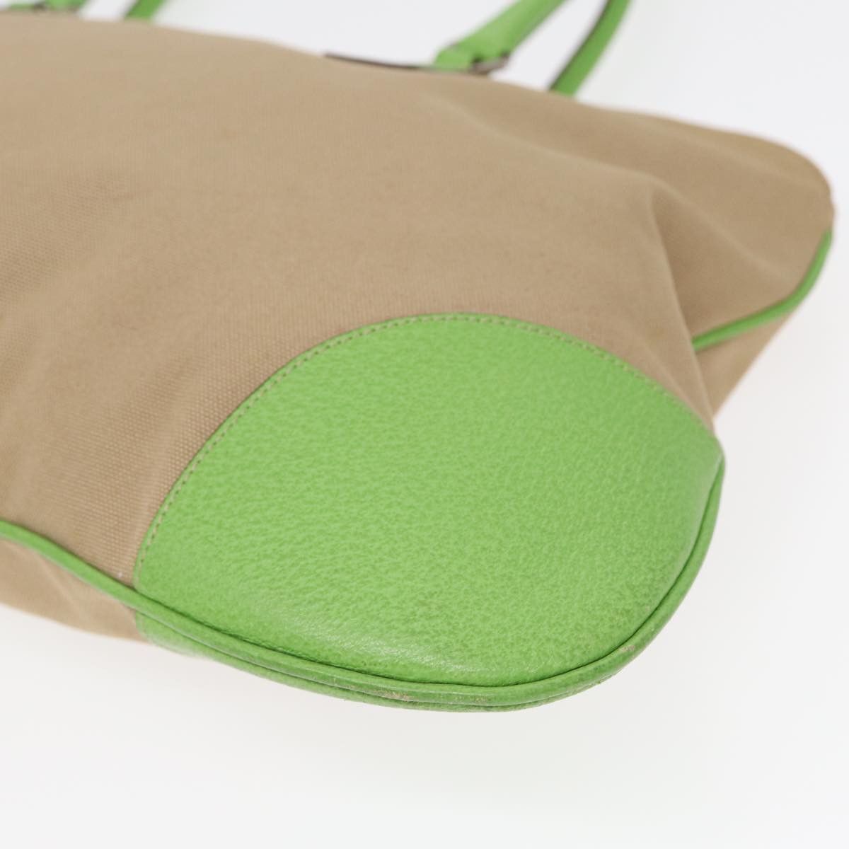 Prada Bowling Beige Canvas Shoulder Bag (Pre-Owned) Size ONE SIZE - 10 Thumbnail